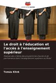 Le droit à l'éducation et l'accès à l'enseignement supérieur