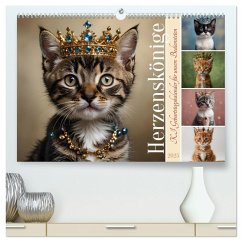 Herzenskönige - KI Geburtstagskalender für unsere Bediensteten (hochwertiger Premium Wandkalender 2025 DIN A2 quer), Kunstdruck in Hochglanz - Calvendo;Schimak, Fred