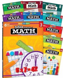 Cover 180 Days(tm) Math Pk-8: 10-Book Set