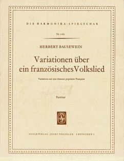 Herbert Bausewein Variationen über ein französisches Volkslied Akkordeon-Orchester Partitur