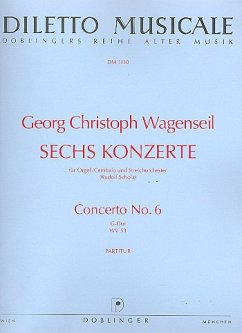 Cover KONZERT G-DUR NR.6 WV53 FUER ORGEL (CEMB) UND STREICHORCHESTER, PARTITUR