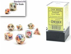 FestiveŽ Mini-Polyhedral Circus/black 7-Die set