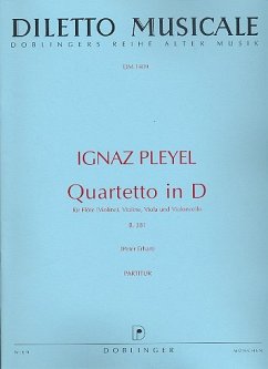 Quartett D-Dur B381 für Flöte (Violine), Violine, Viola und Violoncello Partitur