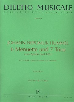 Cover 6 Menuette und Trios vom Apollosaal 1811 für 2 Violinen und Violoncello (Viola ad lib.) Partitur und Stimmen