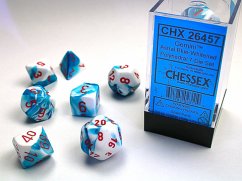 GeminiŽ Polyhedral Astral Blue-White/red 7-Die Set