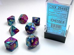 GeminiŽ Polyhedral Purple-Teal/gold 7-Die Set