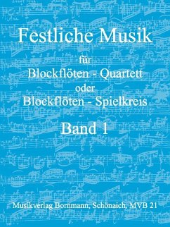 Cover Festliche Musik Band 1 für 4 Blockflöten (SATB) Partitur und Stimmen