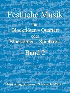 Cover Festliche Musik Band 2 für 4 Blockflöten (SATB) Partitur und Stimmen