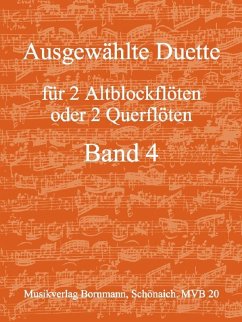 Cover Ausgewählte Duette Band 4 für 2 Altblockflöten (Flöten)