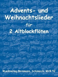 Cover Advents- und Weihnachtslieder für 2 Altblockflöten Spielpartitur