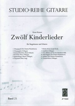 Cover 12 Kinderlieder für Gesang und Gitarre 2 Spielpartituren