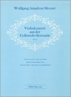 Cover Violinkonzert aus der Colloredo- Serenade für Violine und Klavier