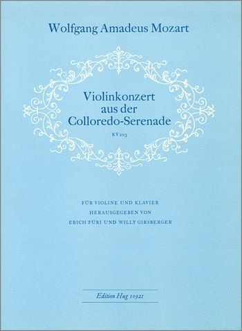 Violinkonzert aus der Colloredo- Serenade für Violine und Klavier