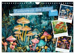 Zauberwelt der Pilze - Fantasievolle Pilze im verwunschenen Wald (Wandkalender 2025 DIN A4 quer), CALVENDO Monatskalender