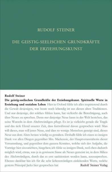 Die geistig-seelischen Grundkräfte der Erziehungskunst