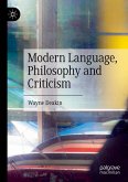 Modern Language, Philosophy and Criticism