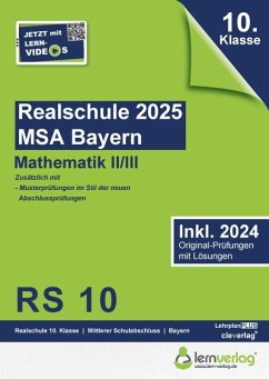 Cover Original-Prüfungen Realschule Bayern 2025 Mathematik II/III
