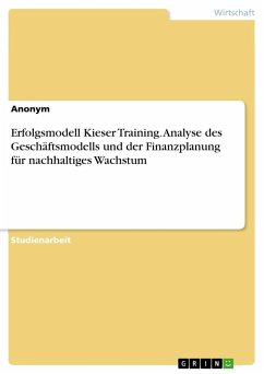 Erfolgsmodell Kieser Training. Analyse des Geschäftsmodells und der Finanzplanung für nachhaltiges Wachstum