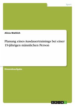 Planung eines Ausdauertrainings bei einer 19-jährigen männlichen Person - Wahlich, Alicia