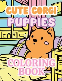 Cute Corgi Puppies Coloring Book - Gold, Lucy