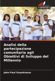 Analisi della partecipazione comunitaria agli Obiettivi di Sviluppo del Millennio