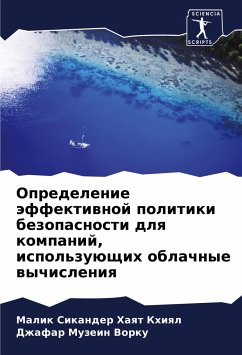 Opredelenie äffektiwnoj politiki bezopasnosti dlq kompanij, ispol'zuüschih oblachnye wychisleniq - Haqt Khiql, Malik Sikander;Vorku, Dzhafar Muzein