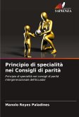 Principio di specialità nei Consigli di parità