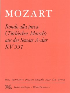 Cover Rondo alla turca für Klavier Türkischer Marsch aus der Sonate A-Dur KV331