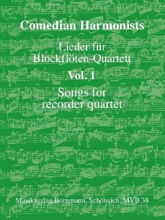Cover Lieder für Blockflötenquarett vol.1 für 4 Blockflöten (AATB) Partitur und Stimmen