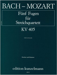 Cover 5 Fugen KV405 für Streichquartett Partitur und Stimmen