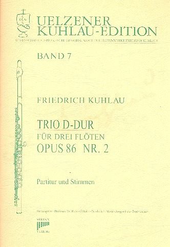 Trio D-Dur op.86,2 für 3 Flöten Partitur und Stimmen