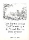 12 Sonaten op.1 Band 1 (Nr.1-3) für Altblockflöte und Bc