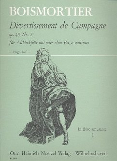 Cover Divertissement de Campagne op.49,2 für Altblockflöte mit oder ohne Baß