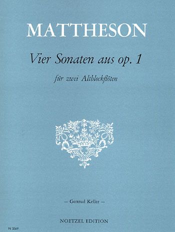 4 Sonaten aus op.1 für 2 Altblockflöten Partitur