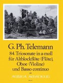 Triosonate a-Moll Nr.84 TWV42:a6 für Altblockflöte (Flöte), Oboe (Violine) und Bc