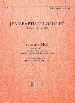 Cover Sonate a-Moll für Altblockflöte und Bc