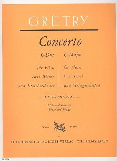 Cover Concerto C-Dur für Flöte, 2 Hörner und Streichorchester für Flöte und Klavier