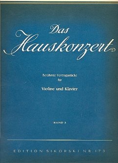 Cover Das Hauskonzert Band 3 für Violine und Klavier
