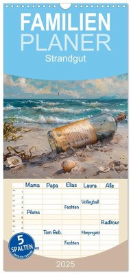 Familienplaner 2025 - Strandgut mit 5 Spalten (Wandkalender, 21 x 45 cm) CALVENDO - Illgen, Cathrin