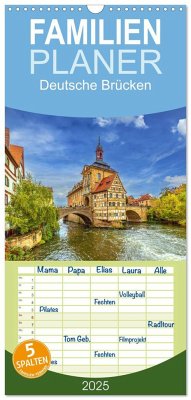 Familienplaner 2025 - Deutsche Brücken mit 5 Spalten (Wandkalender, 21 x 45 cm) CALVENDO