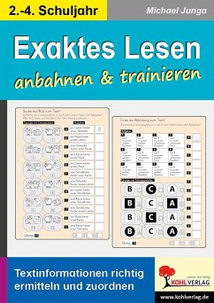 Exaktes Lesen anbahnen & trainieren - Junga, Michael