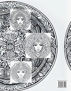 Mandalas Girls Faces .Coloring Pages for Adults - Dumna, Natali