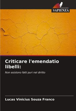 Criticare l'emendatio libelli: - Souza Franco, Lucas Vinicius