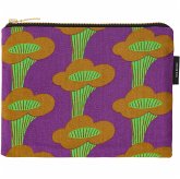 Pouch, Pfifferlinge, Violett, Neon, 17 x 23cm, 100% Baumwolle