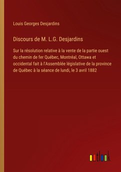 Cover Discours de M. L.G. Desjardins
