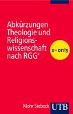 Abkürzungen Theologie und Religionswissenschaft nach RGG4 (eBook, PDF)