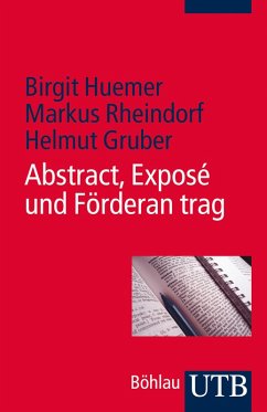 Cover Abstract, Exposé und Förderantrag (eBook, PDF)
