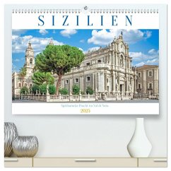 Sizilien - Spätbarocke Pracht im Val di Noto (hochwertiger Premium Wandkalender 2025 DIN A2 quer), Kunstdruck in Hochglanz - Calvendo;Meyer, Dieter