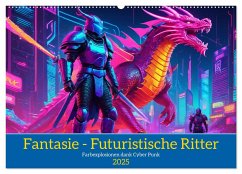 Fantasie - Futuristische Ritter (Wandkalender 2025 DIN A2 quer), CALVENDO Monatskalender