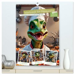 Arbeitswelt der Dinosaurier (hochwertiger Premium Wandkalender 2025 DIN A2 hoch), Kunstdruck in Hochglanz